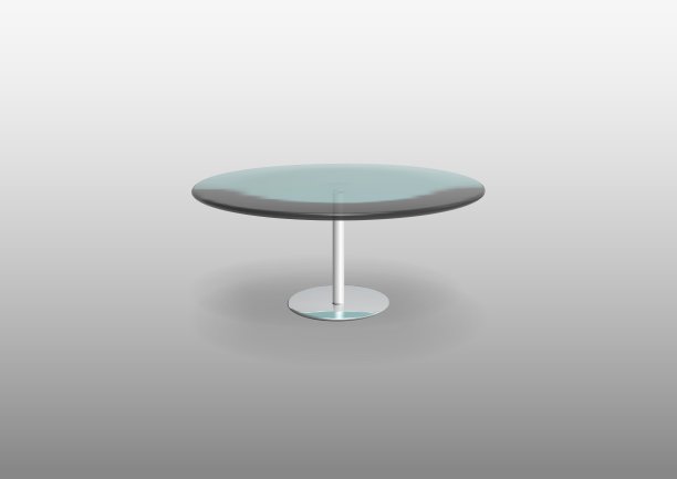白色背景上的现代玻璃桌子图片下载