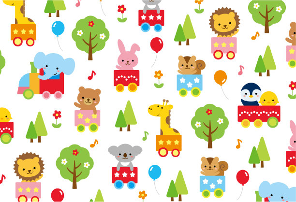 可爱的动物图案图片下载