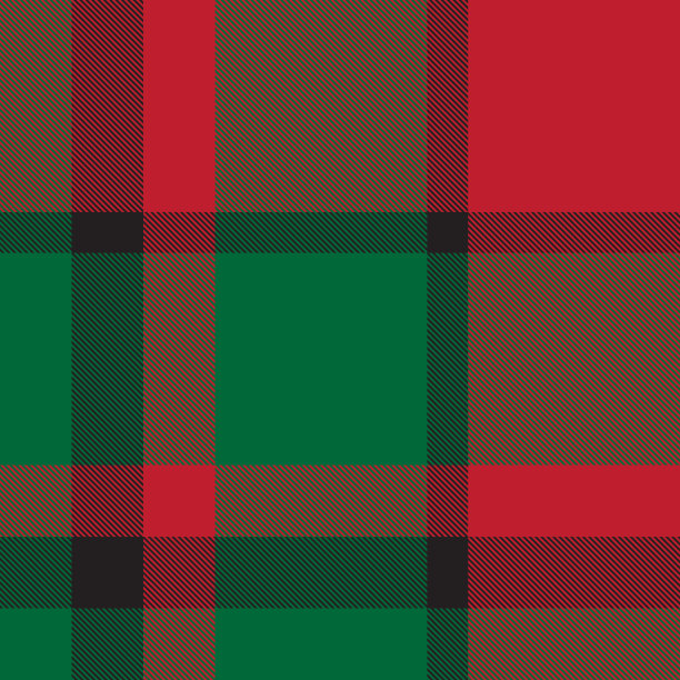 彩色经典现代格子呢无缝印花/图案向量图片下载