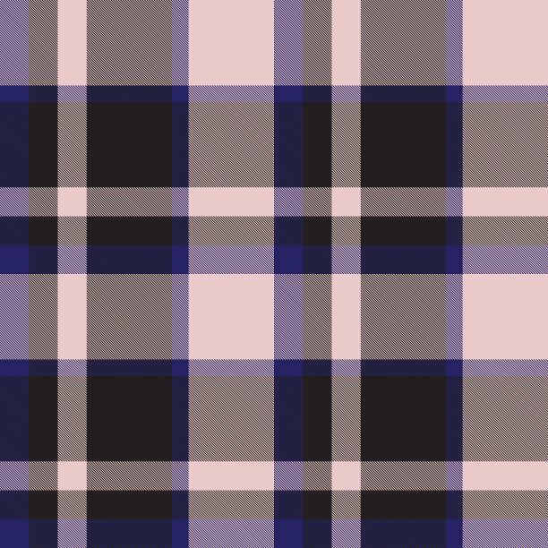 彩色经典现代格子呢无缝印花/图案向量图片下载