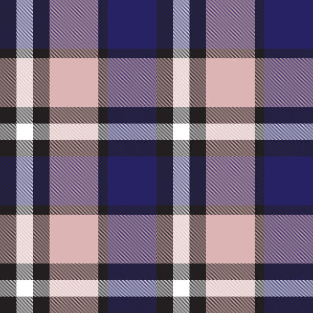 彩色经典现代格子呢无缝印花/图案向量图片下载