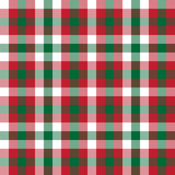 彩色经典现代格子呢无缝印花/图案向量图片下载