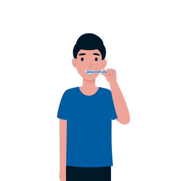 男人独自刷牙图片下载