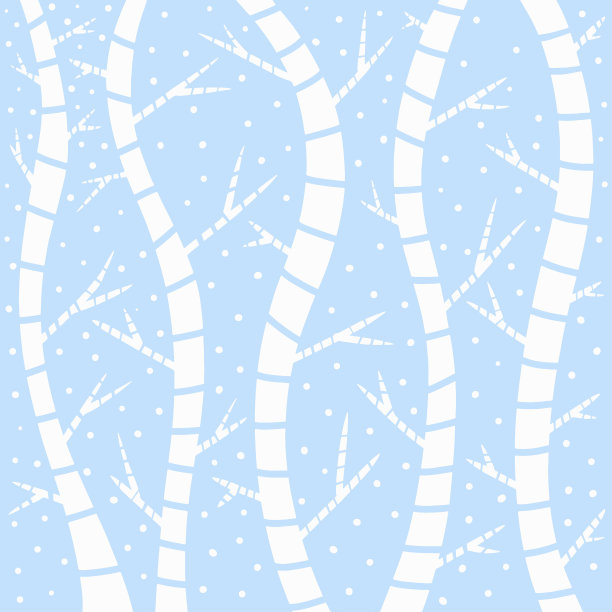 一个漂亮的卡通插图的树木和树枝的背景装饰矢量在蓝色图片下载