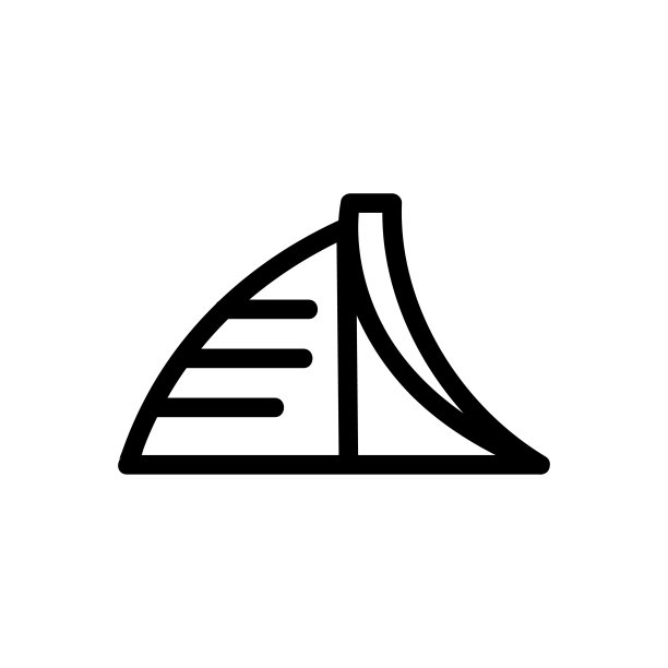 摩天大楼图标矢量。孤立轮廓符号插图图片下载