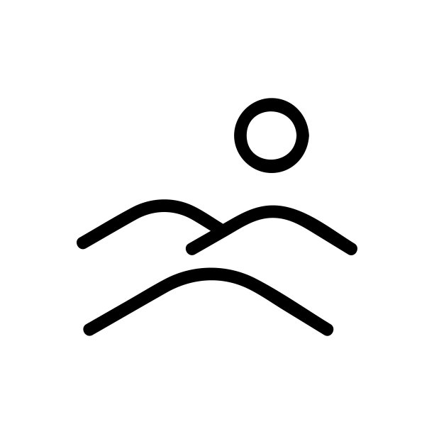 沙漠太阳图标向量。孤立轮廓符号插图图片下载