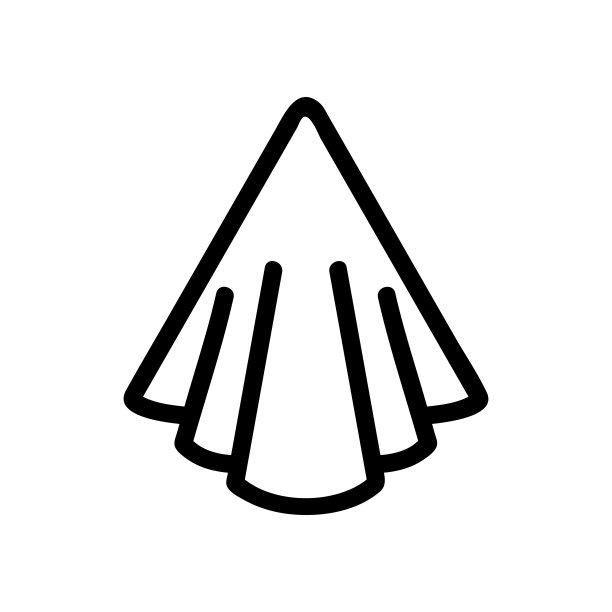 丝绸织物图标向量。孤立轮廓符号插图图片下载