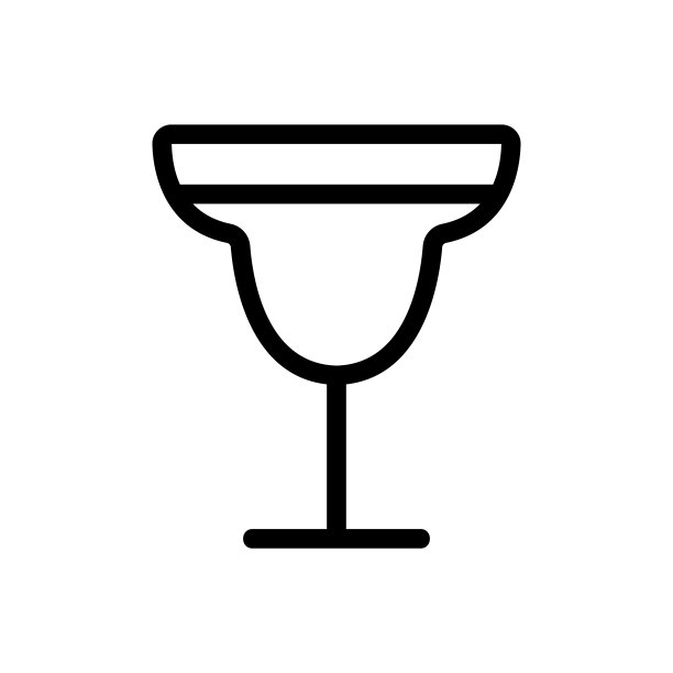 鸡尾酒图标矢量。孤立轮廓符号插图图片下载