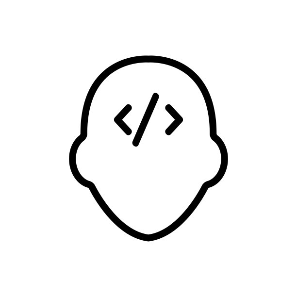 开发者程序员图标向量。孤立轮廓符号插图图片下载