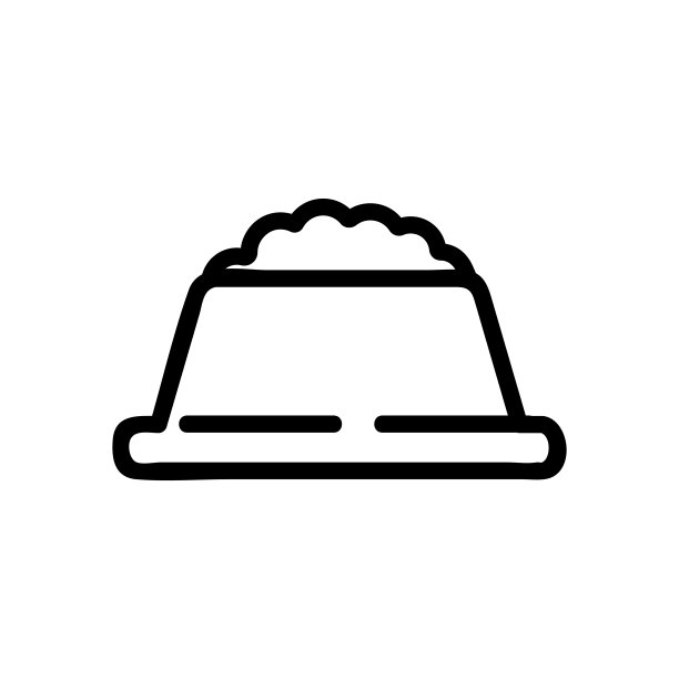 宠物碗图标矢量。孤立轮廓符号插图图片下载