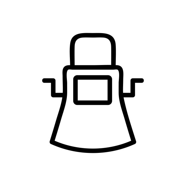 铁匠长袍图标向量。孤立轮廓符号插图图片下载