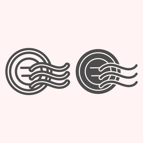邮资邮票线和字形图标。信贴用波浪标志。邮政服务矢量设计概念，轮廓风格的象形图上的白色背景，用于web和应用程序。Eps 10。图片下载