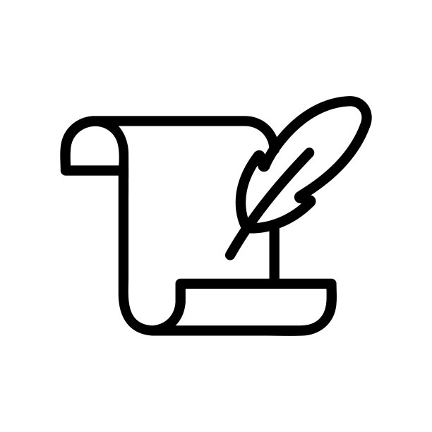 羊皮纸卷轴图标矢量图图片下载