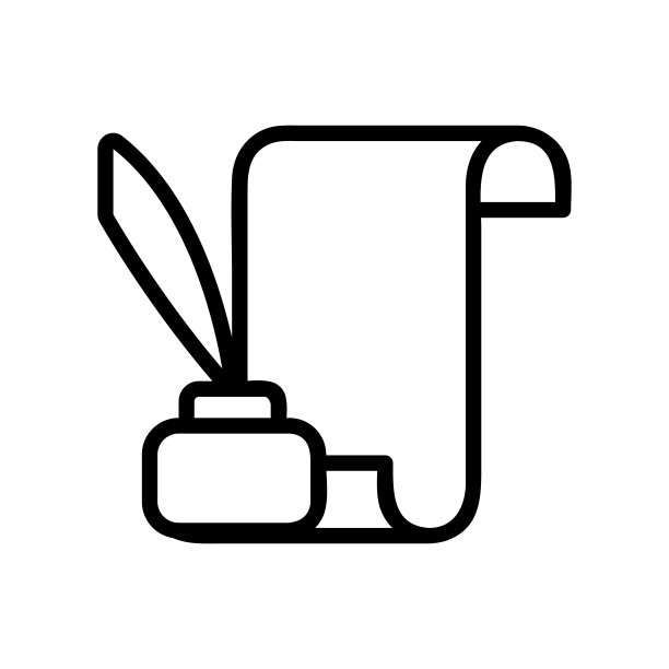 羊皮纸卷轴图标矢量图图片下载