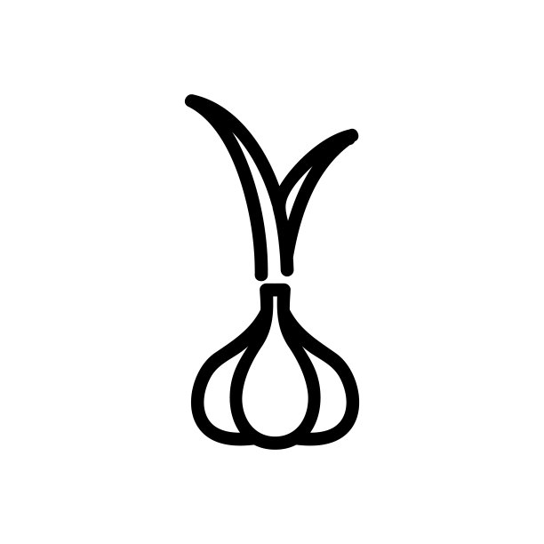 大蒜图标矢量。孤立轮廓符号插图图片下载