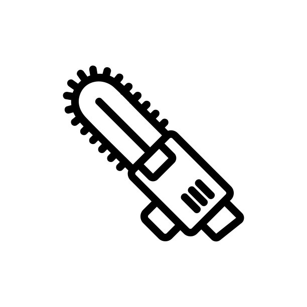 链锯图标向量。孤立轮廓符号插图图片下载