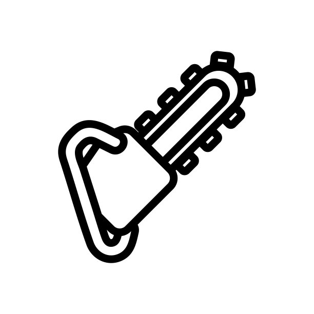 链锯图标向量。孤立轮廓符号插图图片下载