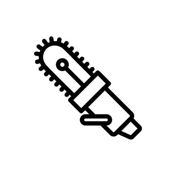 链锯图标向量。孤立轮廓符号插图图片下载