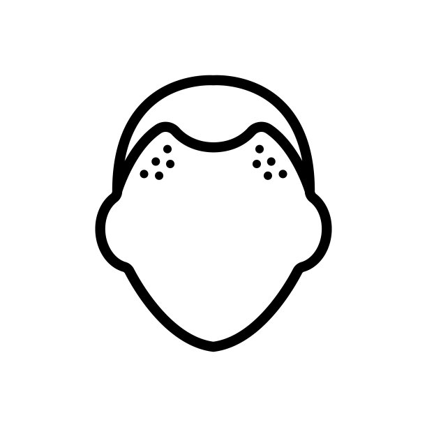 秃顶图标矢量。孤立轮廓符号插图图片下载