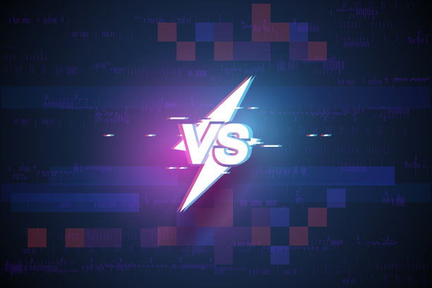 与带有小故障效果的数字背景相比图片下载