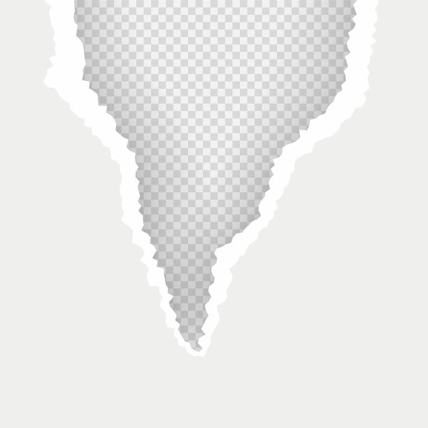 白色撕开纸与白色背景图片下载