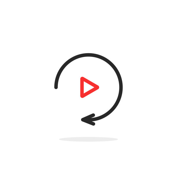 简约细线条重播图标图片下载
