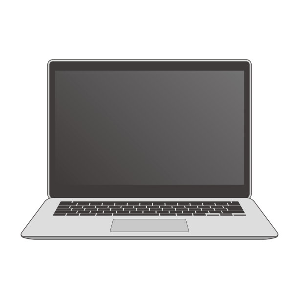 简单的矢量插图的笔记本电脑单独图片下载