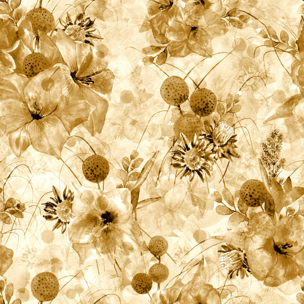 水彩花。艺术无缝模式。夏季设计的纺织品、面料、壁纸、背景等。图片下载