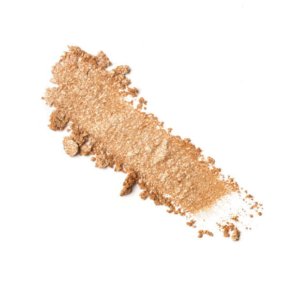 刷描闪亮破碎的米色眼影作为化妆品样品图片下载