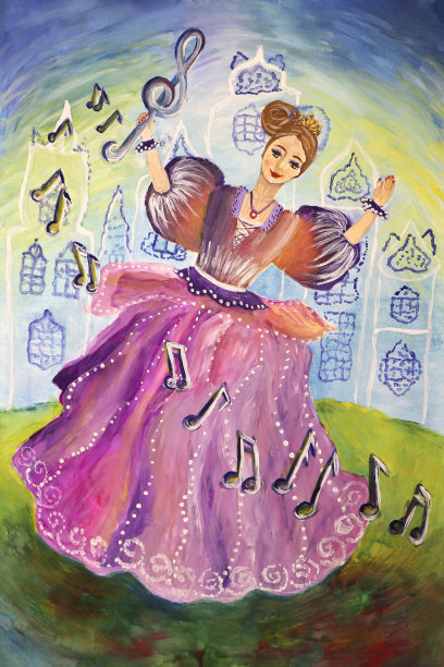 一幅绘有魔法的童话的图画图片下载