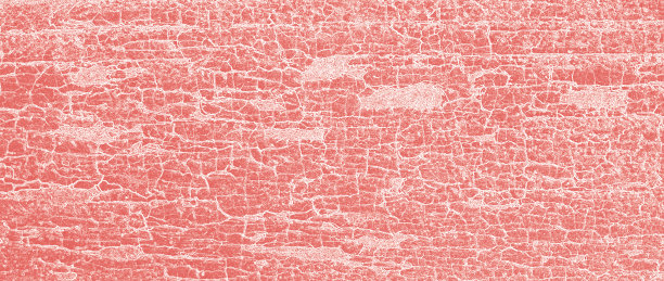 插图的木材垃圾板与图案剥落浅红色油漆，旧裂的灰泥在粉红色的墙壁上，木材。图片下载