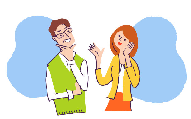 男人和女人在聊天图片下载