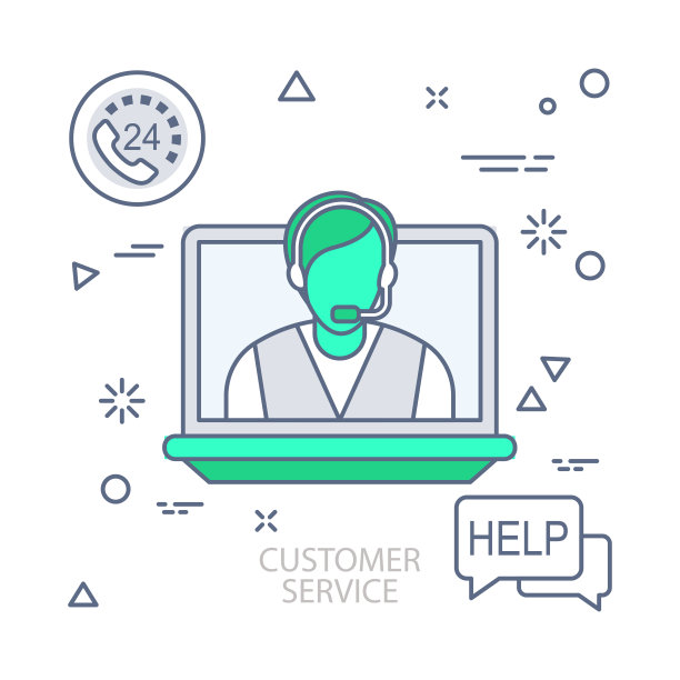 客户服务矢量插画平面设计理念。EPS 10个文件图片下载