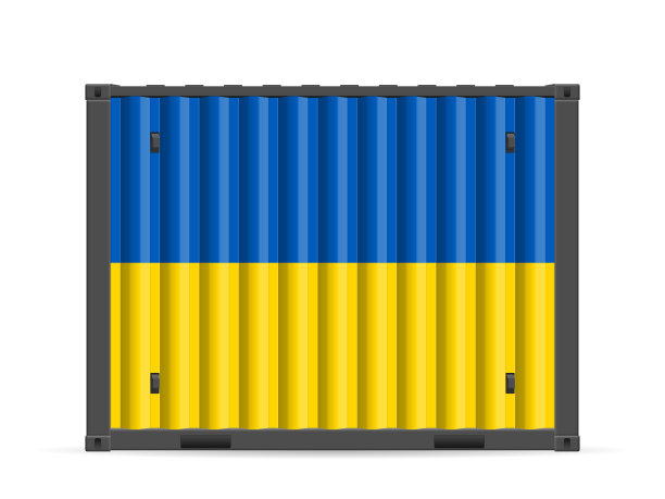货箱乌克兰旗图片下载