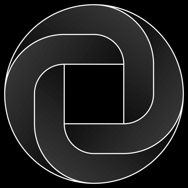 不可能的圆形方形图标。图片下载