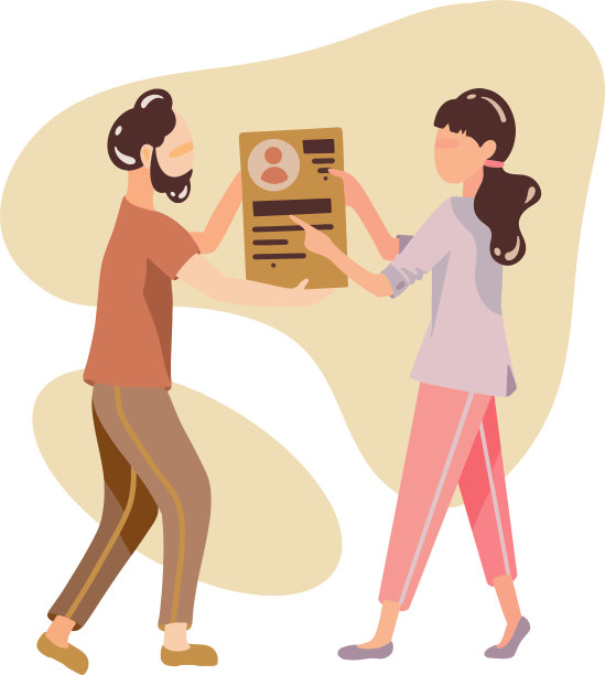 一个女人和一个男人选择网站的界面。图片下载