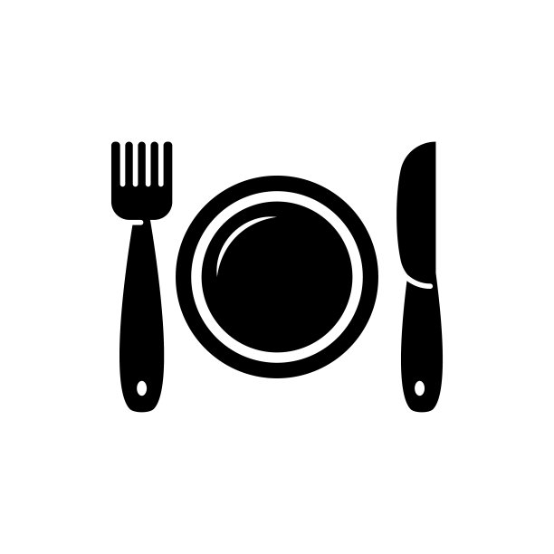 餐饮矢量图标字形风格的插图。图片下载