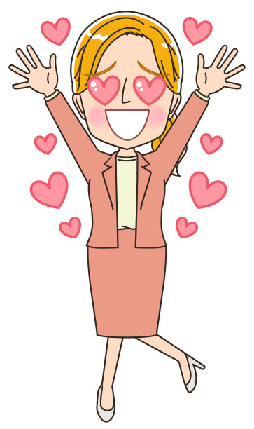 年轻的白人女性。她金发碧眼，穿着西装。她有积极的情绪。图片下载