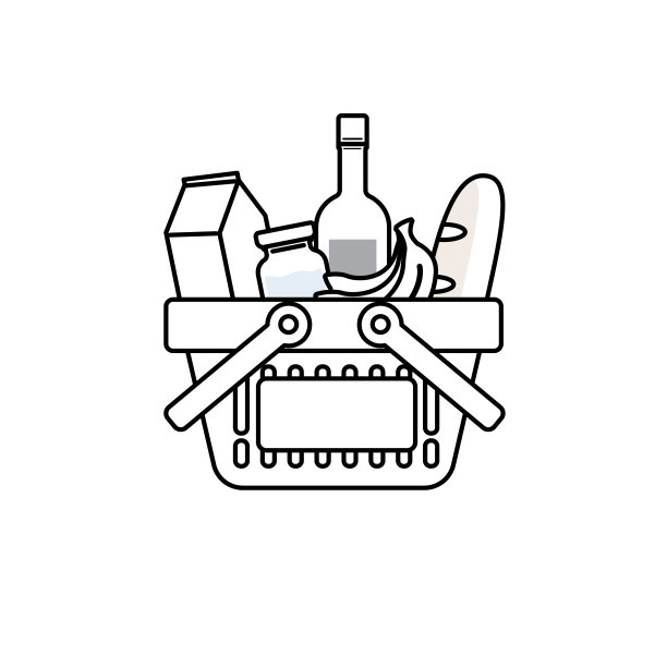 去杂货店购物篮子图片下载