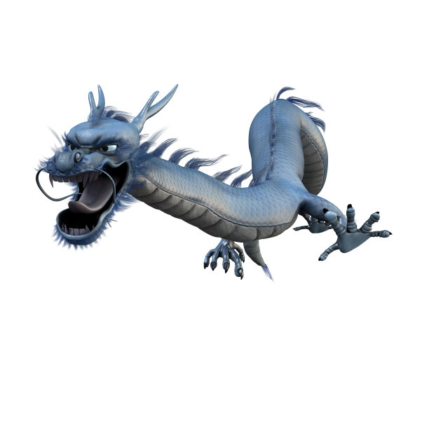 蓝色龙构成图片下载