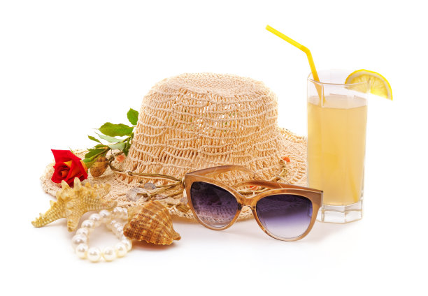 女子沙滩帽。图片下载