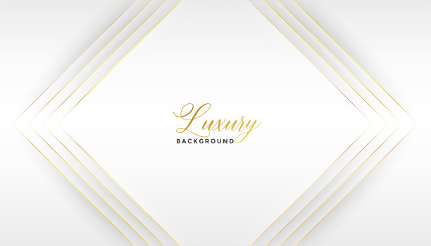 可爱的白色背景与金色的线条效果图片下载