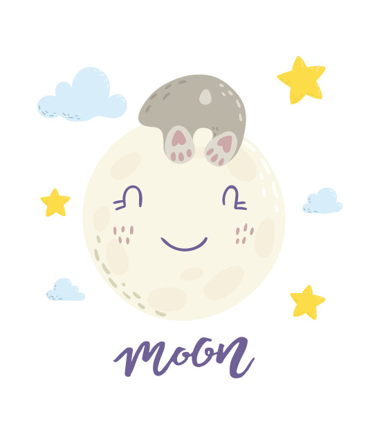 可爱的平面手绘矢量插图。图片下载