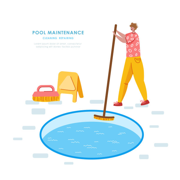 游泳池服务单位的概念图片下载