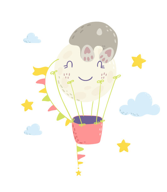 可爱的平面手绘矢量插图。图片下载