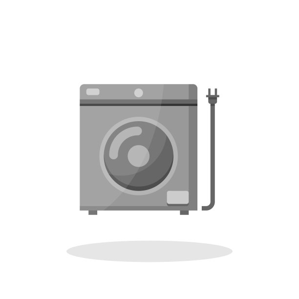 矢量洗衣机平面图标图片下载