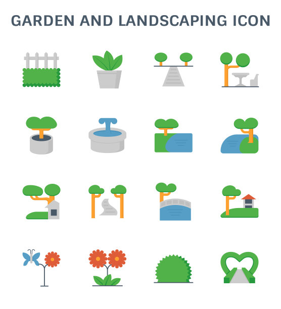 花园景观图标图片下载