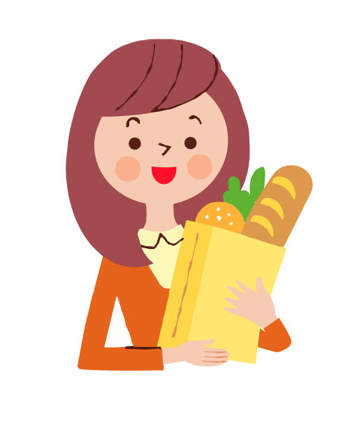 微笑的女人拿着购物袋图片下载