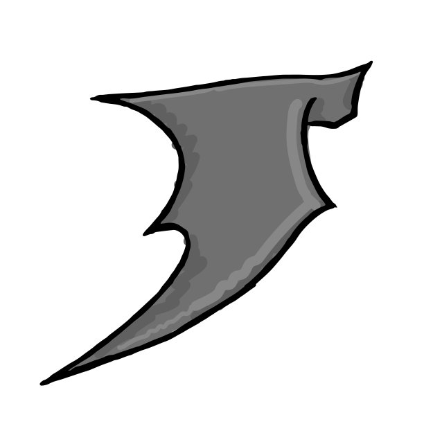 单色手绘概念飞行的蝙蝠。图片下载