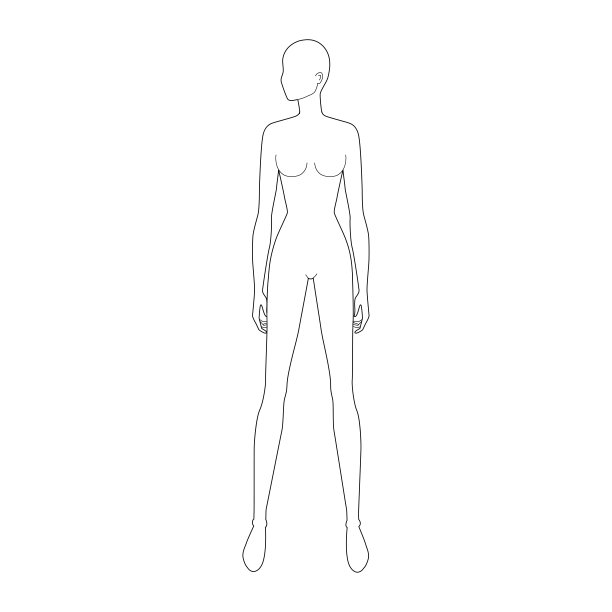 站着的女人的时尚模板图片下载